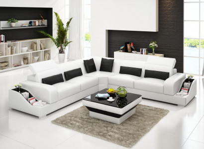 Corner sofa leather sofa couch upholstered corner seating landscape living room suite L-shape